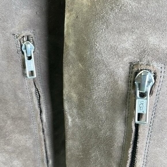 UGG Suede Partial Zip Riding Boot SZ6 Lagen Money Boho Chic Haute Hippie Boho C - Picture 9 of 16